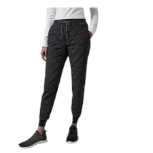 Athleta Apres Black Ski Down Jogger Pants 6 - Picture 1 of 5